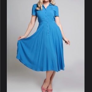 Collectif caterina swing blue dress
